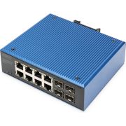 Digitus DN-651152 netwerk- Unmanaged Gigabit Ethernet (10/100/1000) Zwart, Blauw netwerk switch