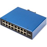 Digitus DN-651158 netwerk- Managed L2 Gigabit Ethernet (10/100/1000) Zwart, Blauw netwerk switch