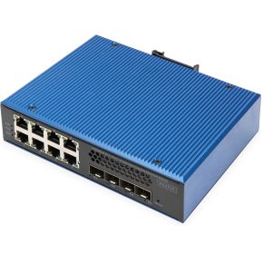 Digitus DN-651160 netwerk- Managed L2/L3 Gigabit Ethernet (10/100/1000) Zwart, Blauw netwerk switch