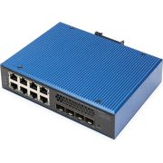 Digitus DN-651160 netwerk- Managed L2/L3 Gigabit Ethernet (10/100/1000) Zwart, Blauw netwerk switch
