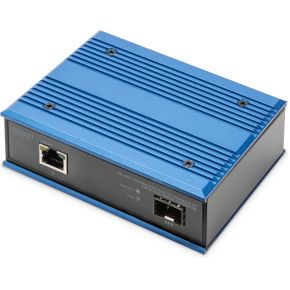 Digitus DN-652104-1 netwerk media converter 1000 Mbit/s Zwart, Blauw
