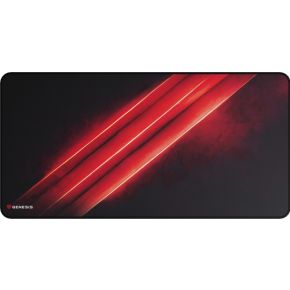GENESIS Carbon 500 Maxi Flash G2 Game-muismat Zwart, Rood
