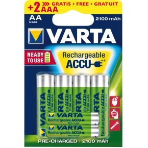 Varta Batterij Oplaadbaar 4Xaa 2100Mah huismerk kopen in de aanbieding Varta Batterij Oplaadbaar 4Xaa 2100Mah huismerk kopen in de aanbieding