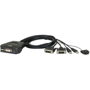 Aten mini KVM switch 2-port USB CS22D DVI