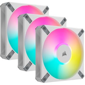 Corsair iCUE AF120 RGB ELITE PWM Fan White (triple pack) with Lighting Node CORE
