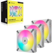 Corsair-iCUE-AF120-RGB-ELITE-PWM-Fan-White-triple-pack-with-Lighting-Node-CORE