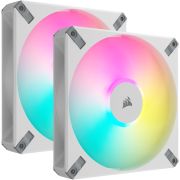 Corsair-iCUE-AF140-RGB-ELITE-PWM-Fan-White-dual-pack-with-Lighting-Node-CORE