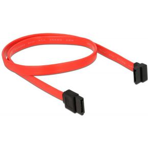 DeLOCK 84369 SATA-kabel 0.50m rood recht/haaks male/male