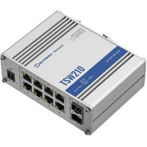 Teltonika TSW210 netwerk- Unmanaged Gigabit Ethernet (10/100/1000) Aluminium netwerk switch