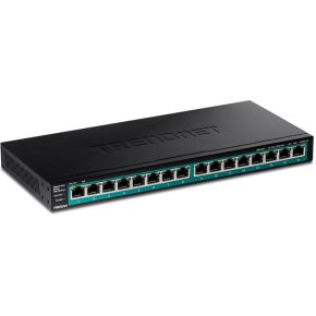 Trendnet TPE-TG161H netwerk-switch Gigabit Ethernet (10/100/1000) Power over Ethernet (PoE) Zwart
