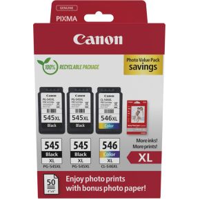 Canon 8286B015 inktcartridge 3 stuk(s) Origineel Hoog (XL) rendement Zwart, Cyaan, Magenta, Geel