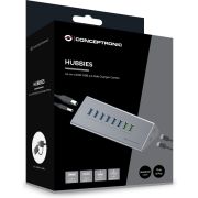 Conceptronic-HUBBIES18G-interface-hub-USB-3-2-Gen-1-3-1-Gen-1-Type-B-5000-Mbit-s-Grijs