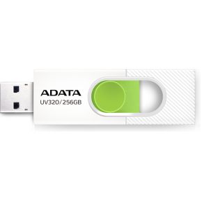 ADATA UV320 USB flash drive 256 GB USB Type-A 3.2 Gen 1 (3.1 Gen 1) Groen, Wit