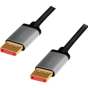 LogiLink CDA0106 DisplayPort kabel 3 m Zwart, Grijs