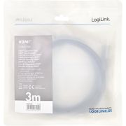 LogiLink-CHA0106-HDMI-kabel-3-m-HDMI-Type-A-Standaard-Zwart-Grijs