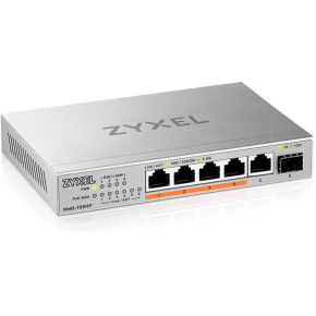 Zyxel XMG-105HP Unmanaged 2.5G Ethernet (100/1000/2500) Power over Ethernet (PoE) Zilver netwerk switch