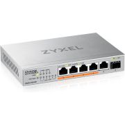 Zyxel XMG-105HP Unmanaged 2.5G Ethernet (100/1000/2500) Power over Ethernet (PoE) Zilver netwerk switch