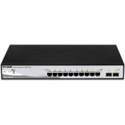 D-Link DGS-1210-10 Managed L2 Gigabit Ethernet (10/100/1000) 1U Zwart, Grijs netwerk switch