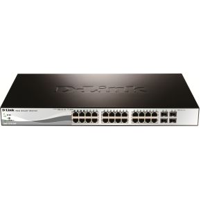 D-Link DGS-1210-28P Managed L2 Gigabit Ethernet (10/100/1000) Power over Ethernet (PoE) 1U netwerk switch