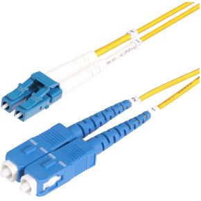 StarTech.com 5m LC naar SC (UPC) OS2 Single Mode Duplex Glasvezel Kabel, 9/125µm, Laser Optimized, 1