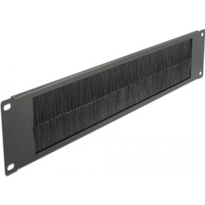 Delock 66482 19 kabelbeheerborstelstrip 2U zwart