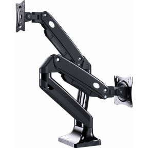 Gembird Dual Monitorarm 35  Zwart