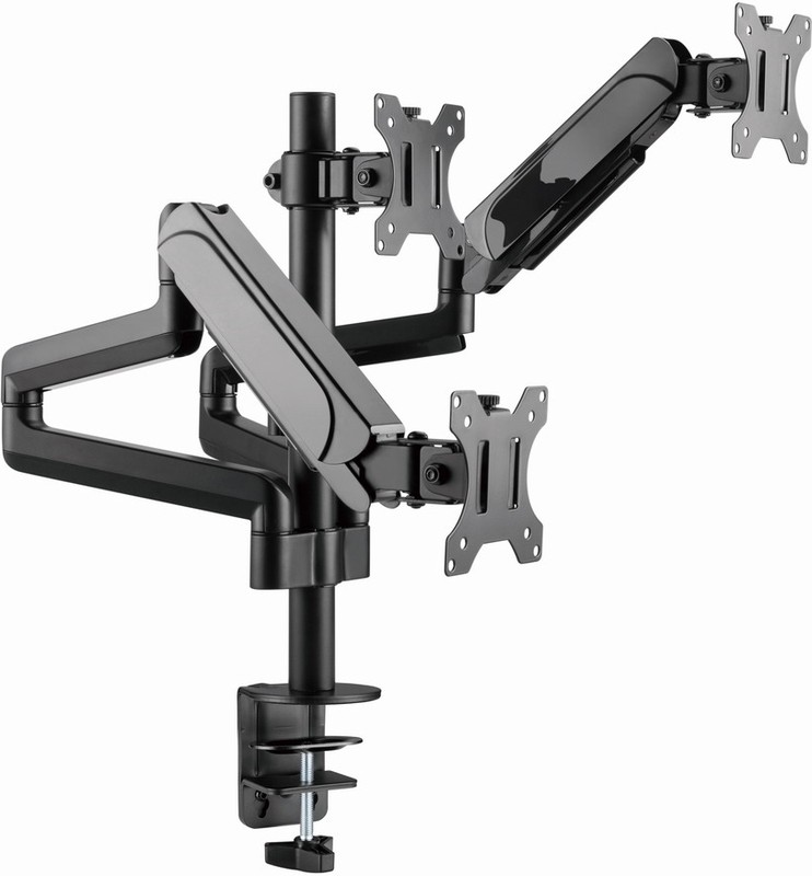 monTEK Dubbele Ultrawide Monitorarm voor 17-57 Inch Schermen tot