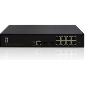 LevelOne GEL-1061 Managed network L2 Gigabit Ethernet (10/100/1000) 19U Zwart netwerk switch