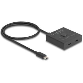 DeLOCK 18911 interface hub USB 3.2 Gen 2 (3.1 Gen 2) Type-C 10000 Mbit/s Zwart
