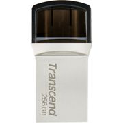 Transcend JetFlash 890 USB flash drive 256 GB USB Type-A / USB Type-C 3.2 Gen 1 (3.1 Gen 1) Zilver