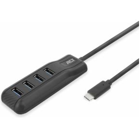 ACT interface hub USB 3.2 Gen 1 (3.1 Gen 1) Type-C 5000 Mbit/s Zwart