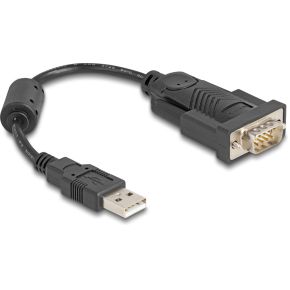 DeLOCK 61549 seriële kabel Zwart 0,25 m USB Type-A RS-232