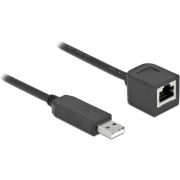 DeLOCK 64163 seriële kabel Zwart 0,5 m RJ-45 USB 2.0 Type-A