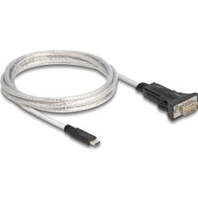 DeLOCK 64270 seriële kabel Zwart, Transparant 2 m USB Type-C DB-9