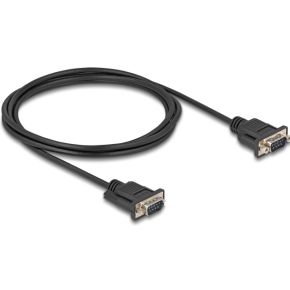 DeLOCK 88218 seriële kabel Zwart 2 m RS-232