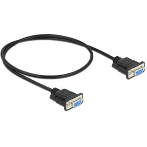 DeLOCK 86614 seriële kabel Zwart 0,5 m RS-232