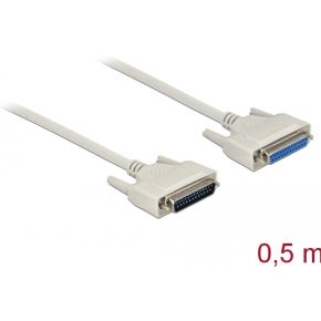 DeLOCK 86907 seriële kabel Beige 0,5 m D-Sub 25 Pin