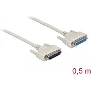 DeLOCK 86907 seriële kabel Beige 0,5 m D-Sub 25 Pin