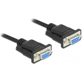 DeLOCK 87308 seriële kabel Zwart 0,5 m DB-9