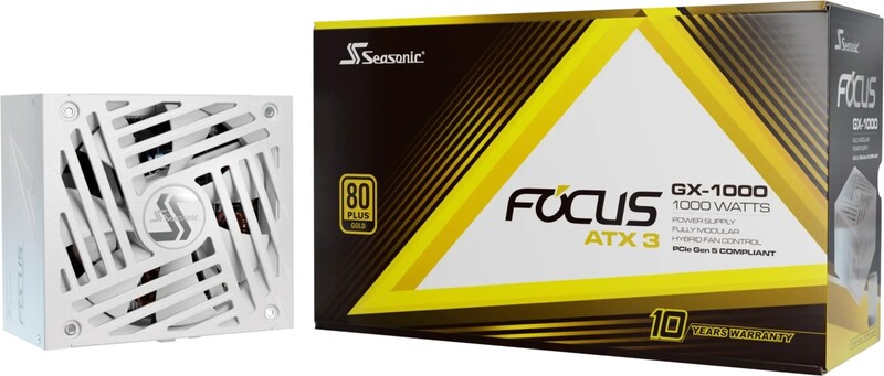 Megekko.nl - Seasonic Focus GX-1000 ATX 3.1 White PSU / PC voeding