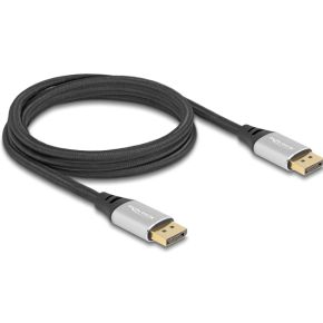 DeLOCK 80634 DisplayPort kabel 2 m Zwart, Zilver