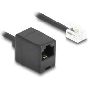 DeLOCK 88720 telefoonkabel 1 m Zwart
