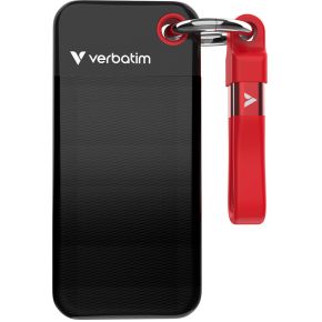 Verbatim Pocket SSD 2 TB USB Type-C 3.2 Gen 2 Zwart/Rood