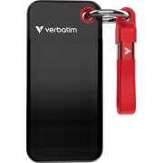 Verbatim Pocket 2 TB USB Type-C 3.2 Gen 2 Zwart/Rood externe SSD