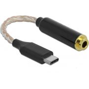DeLOCK 66302 mobiele telefoonkabel Zwart 0,125 m USB C