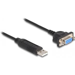 DeLOCK 66453 seriële kabel Zwart 0,5 m USB Type-A RS-232