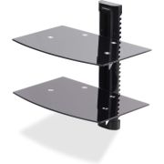 StarTech.com Dubbele Hangende Wandplanken voor Audio/Video Apparatuur, In Hoogte Verstelbare Schappe