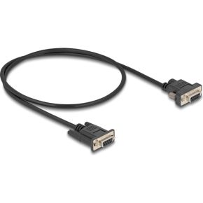 DeLOCK 87835 seriële kabel Zwart 0,5 m RS-232 DB-9