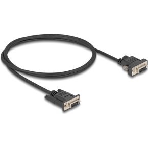 DeLOCK 87837 seriële kabel Zwart 1 m RS-232 DB-9