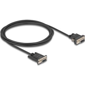 DeLOCK 87838 seriële kabel Zwart 2 m RS-232 DB-9